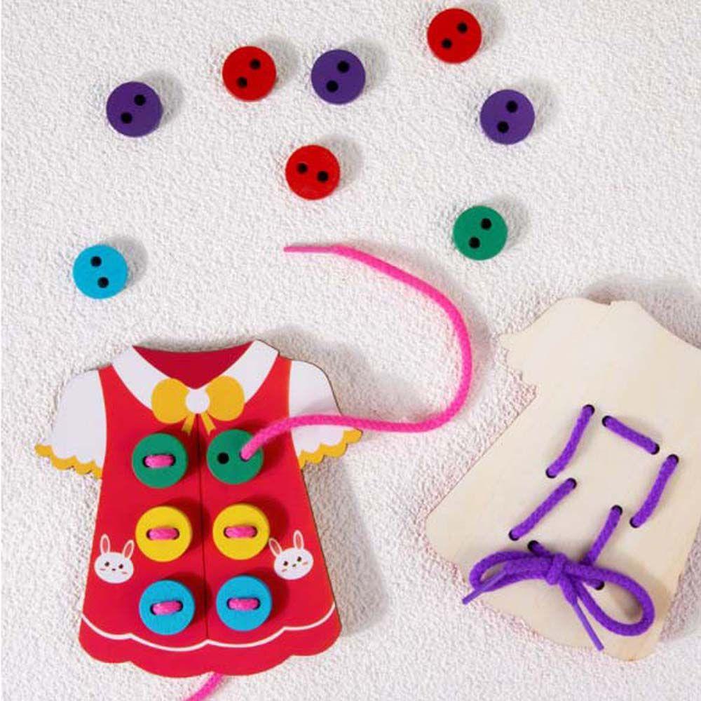 Đồ Chơi Dây Thừng Bằng Gỗ Giáo Dục Kỹ Năng Sống Montessori Cho Trẻ Em