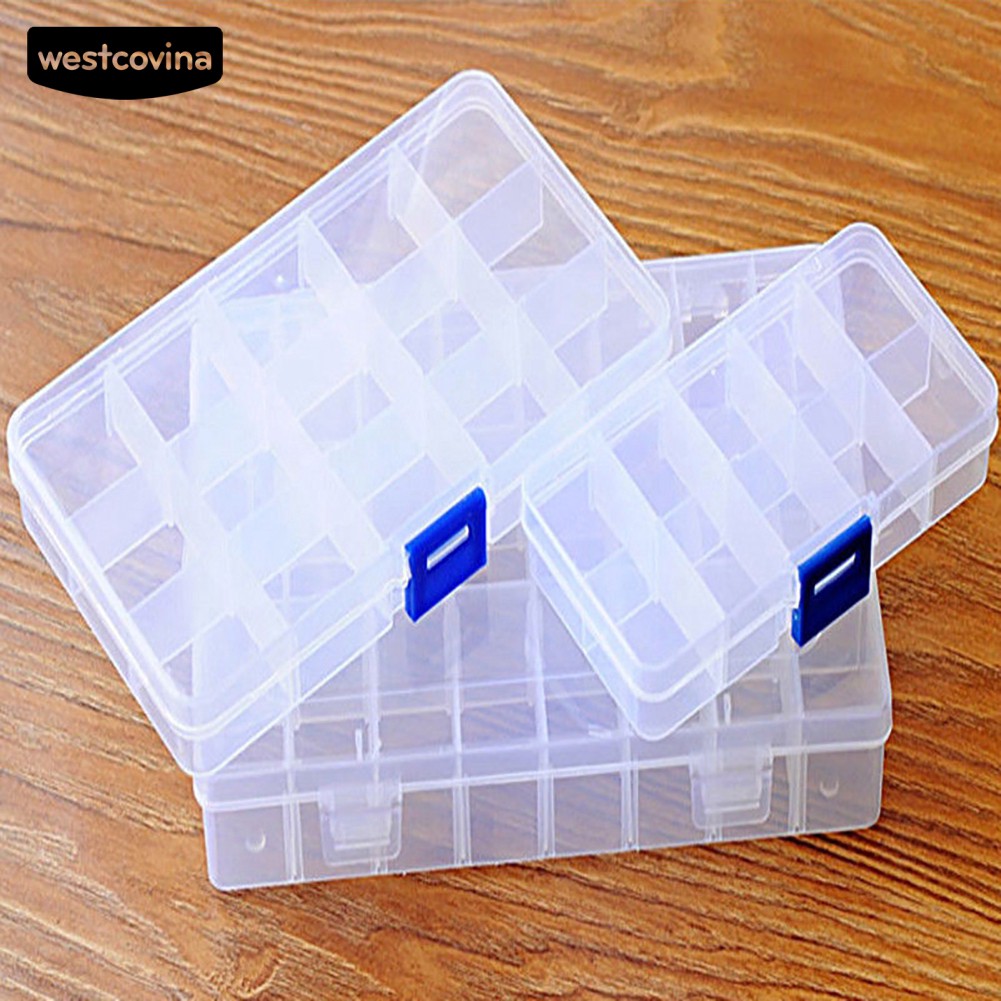 Hộp Nhựa 15 / 10 / 24 Ngăn Đựng Trang Sức Tiện Lợi
