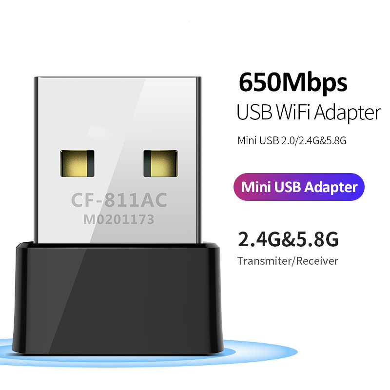 Usb Wifi 650mbs 2.4g &amp; 5g Tần Số Kép 802.11 Ac Cho Laptop