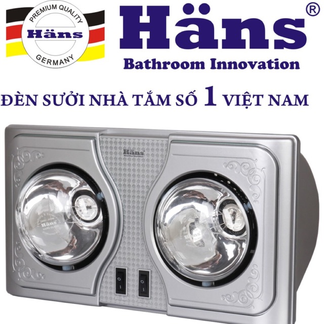 Đèn sưởi HANS 2 BÓNG MÃ H2B.