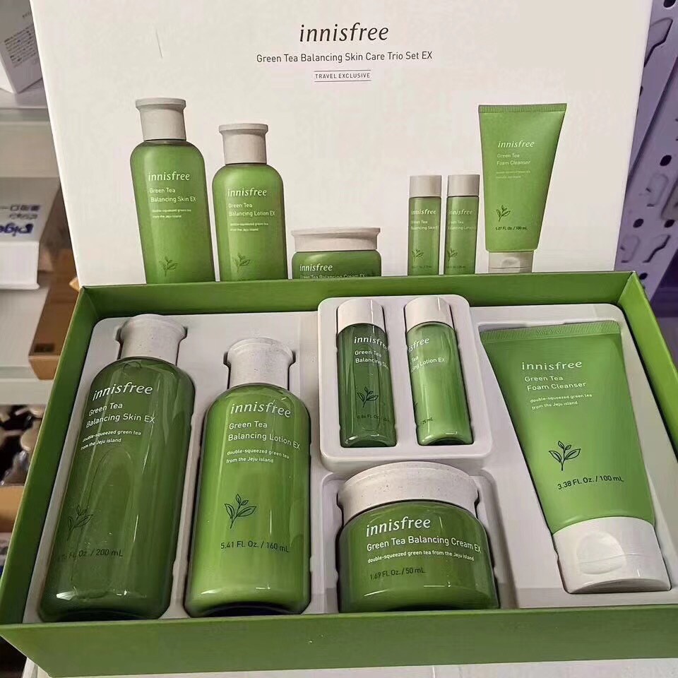 phuong9hn BỘ DƯỠNG TRÀ XANH 6 MÓN INNISFREE GREEN TEA BALANCING SPECIAL SKIN CARE EX 2020 ma20s