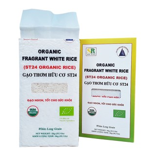 Gạo ST24 hữu cơ Sóc Trăng (Top 3 World's Best Rice) Hồ Quang Trí - Hộp 1kg