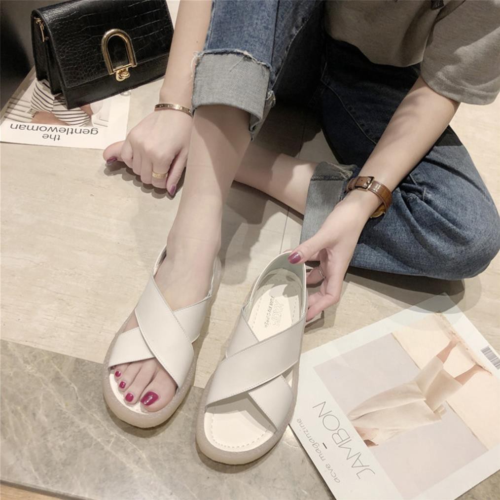 Sandal Nữ 💖 Dép Nữ Thiết Kế thanh Lịch Đế Cao Su Mềm Phong Cách Hót Hít Mùa Hè B48 - Mery Shoes