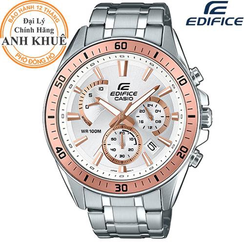Đồng hồ nam dây kim loại EDIFICE chính hãng Casio Anh Khuê EFR-552D-7AVUDF