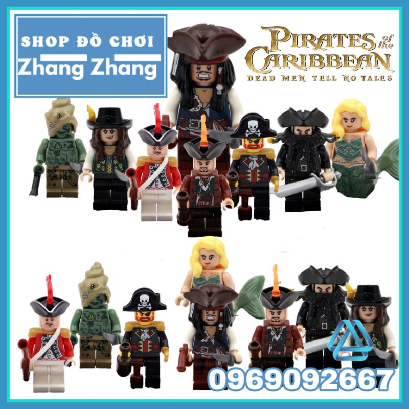 Đồ chơi Xếp hình mô hình Cướp vùng Caribe Jack Sparrow trong Pirates of the Caribbean Minifigures KSZ 518
