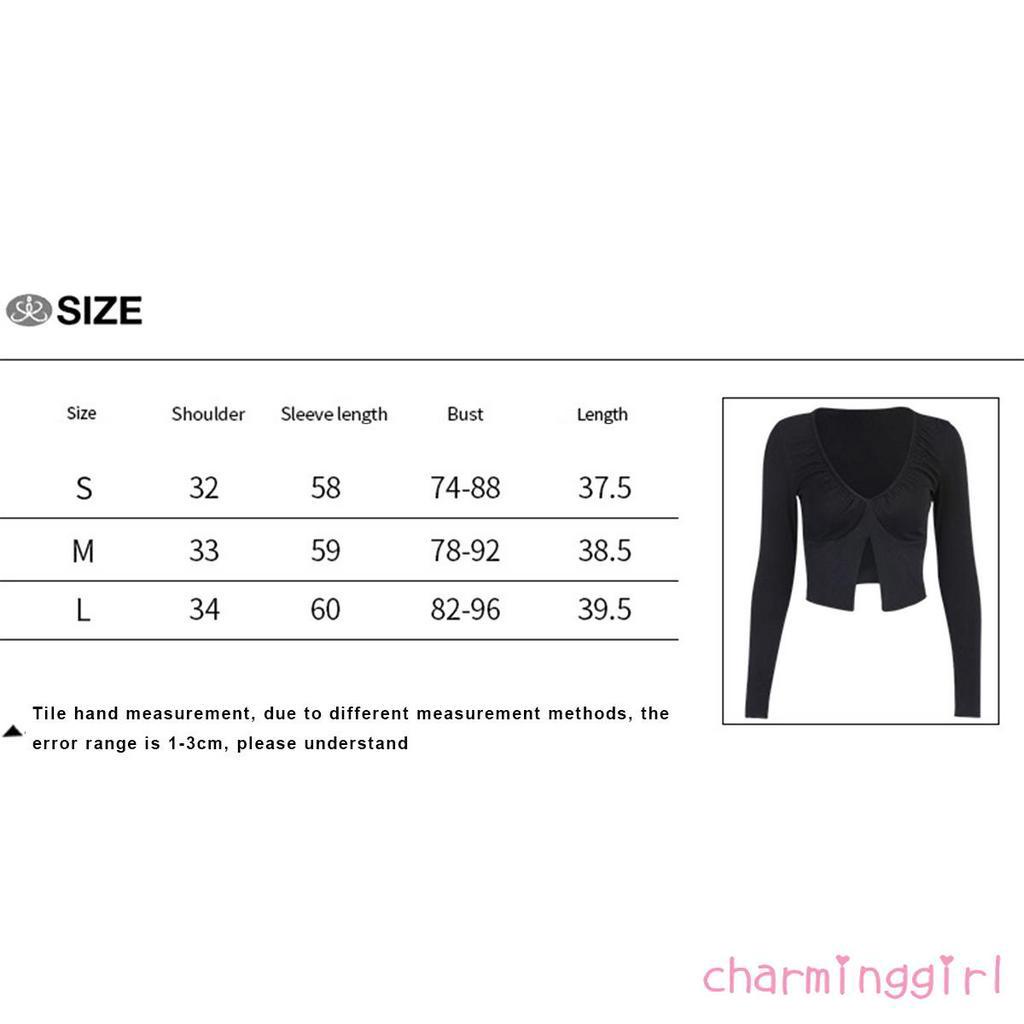 Áo Thun Tay Dài Cổ Chữ V Xẻ Tà Thời Trang Dành Cho Nữ