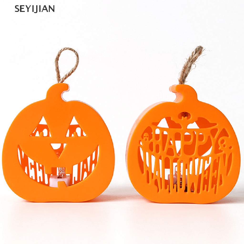 Sey Đèn Lồng LED Hình Bí Ngô Ma Quỷ Bí Ngô Trang Trí Cây Thông Giáng Sinh Halloween JAN