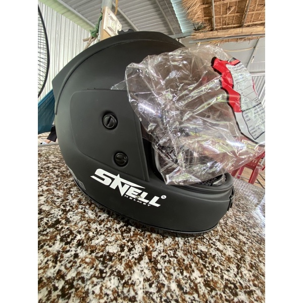Mũ bảo hiêm fullface SNELL đen sần