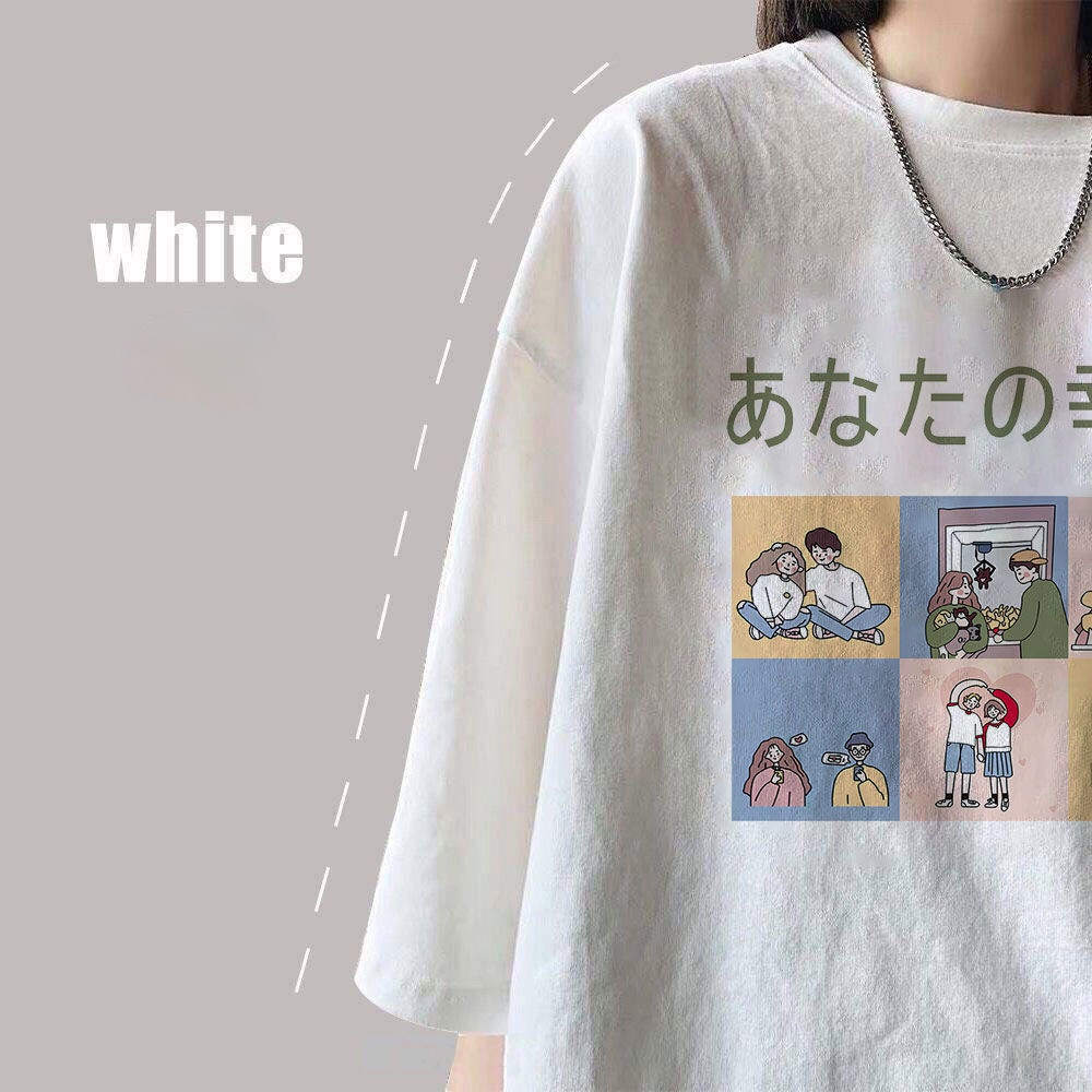 Áo Thun Nữ Tay Ngắn Dáng Rộng Trẻ Trung Dễ Phối