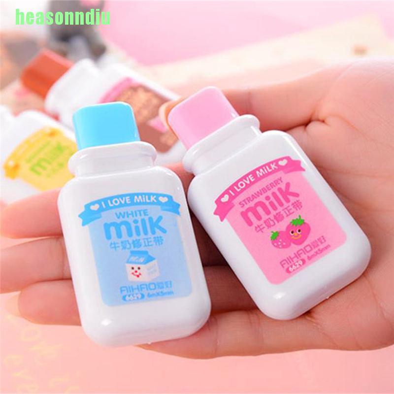 HO Milk Bottle Roller White Out School Office Study Stationery Correction Tape Tool