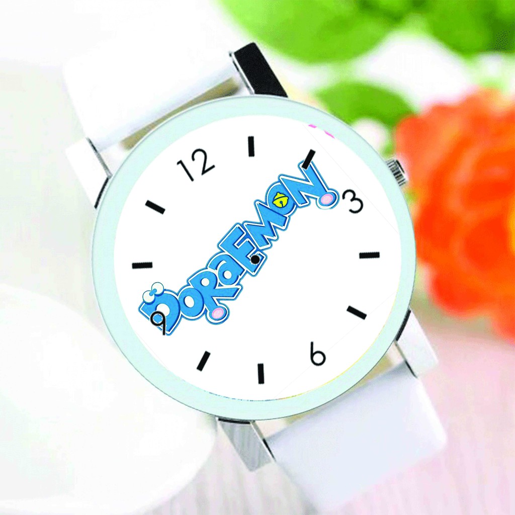 Đồng hồ đeo tay nam nữ in hình MÈO MÁY DOREMON anime chibi thời 