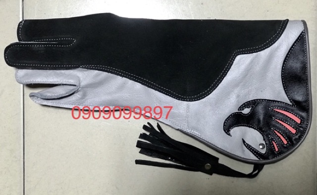 Găng tay da bò cao cấp 40cm 2 lớp da