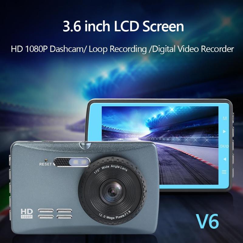 Camera Hành Trình V6 Màn Hình Lcd 3.6 Inch Hd 1080p Góc Quay 170 Độ Cho Xe Hơi | BigBuy360 - bigbuy360.vn