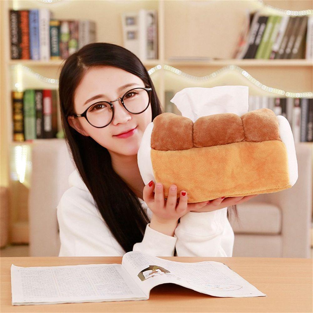 Hộp Đựng Khăn Giấy Hình Bánh Mì Nhồi Bông Ngộ Nghĩnh Ốp