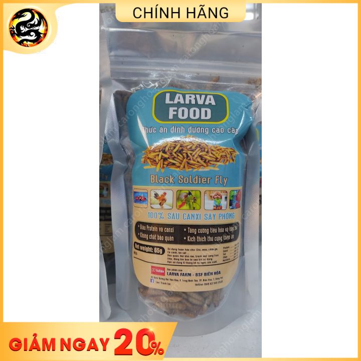 Thức Ăn Sâu Canxi Sấy Khô 100gr Cho Cá Cảnh Thức Ăn Cá Rồng, Thức Ăn Cho Cá Koi, Thức Ăn Cá La Hán, Thức Ăn Cá Ba Đuôi