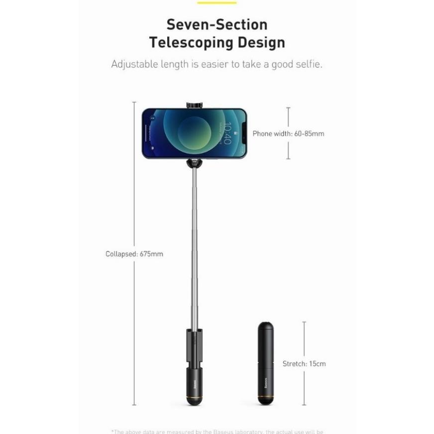 Baseus -BaseusMall VN Gậy tự sướng siêu nhỏ gọn Baseus Ultra Mini Bluetooth Folding Selfie Stick