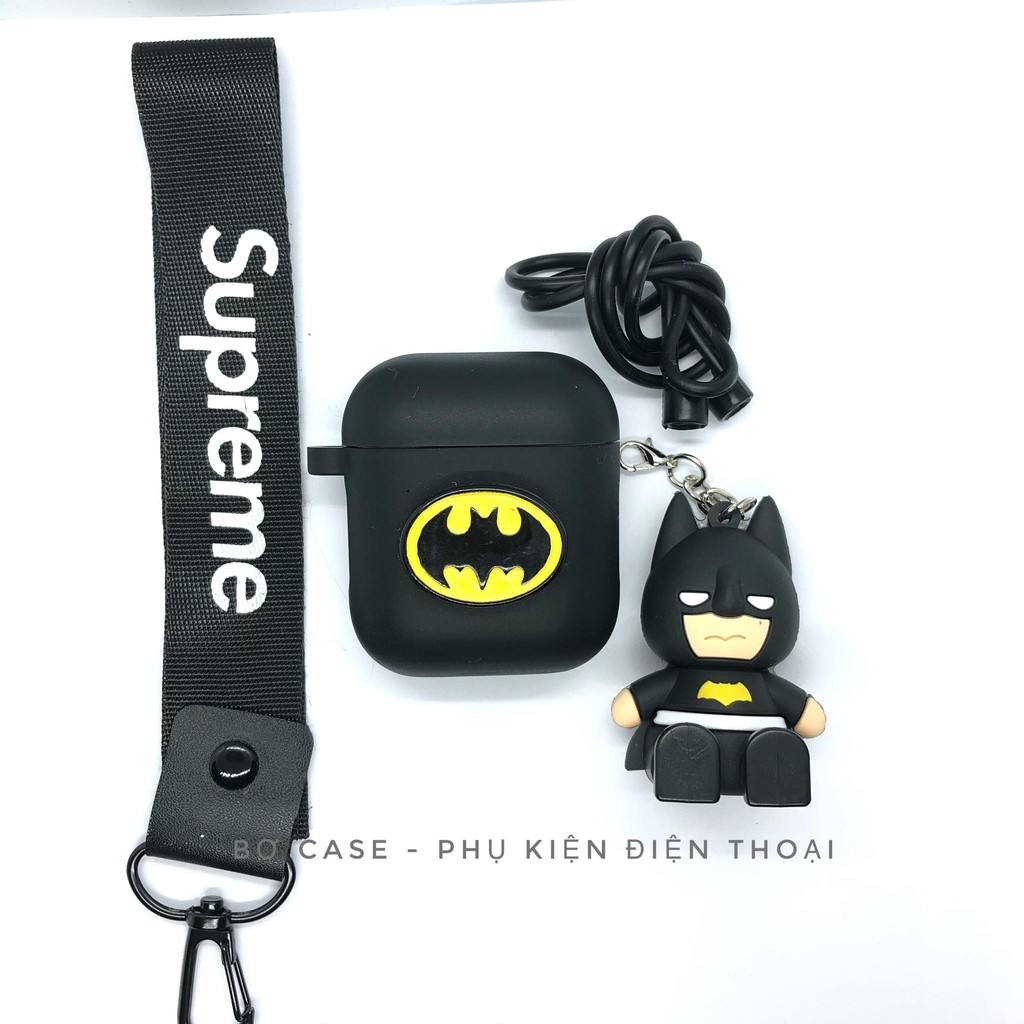 Combo 4 món batman vỏ bảo vệ tai nghe airpod 1, 2, i11, i12