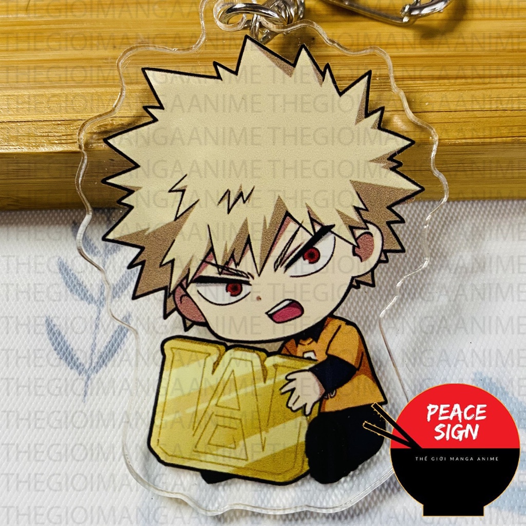 ( Mica trong acrylic ) Móc khóa BOKU NO HERO ACADEMIA ver ÔM Học Viện Anh Hùng anime chibi