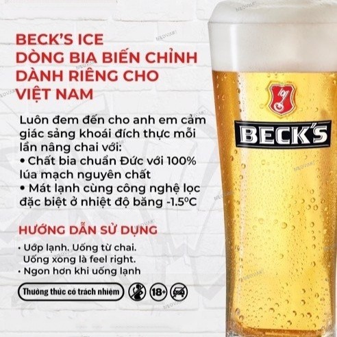 BIA BECK ICE THÙNG 330ML