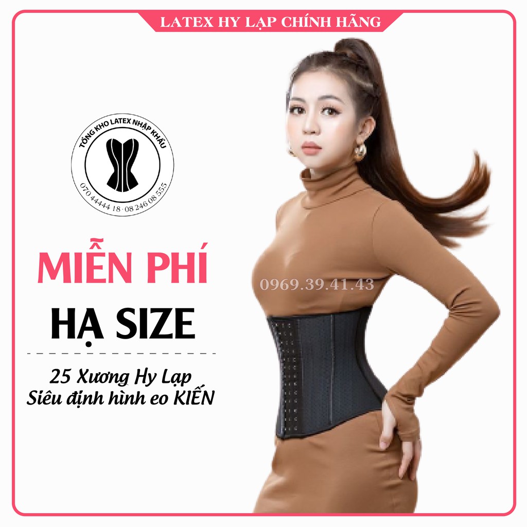 [CHÍNH HÃNG] Đai nịt bụng latex 25 xương chuẩn Hy Lạp - Gen nịt bụng định hình hàng chuẩn