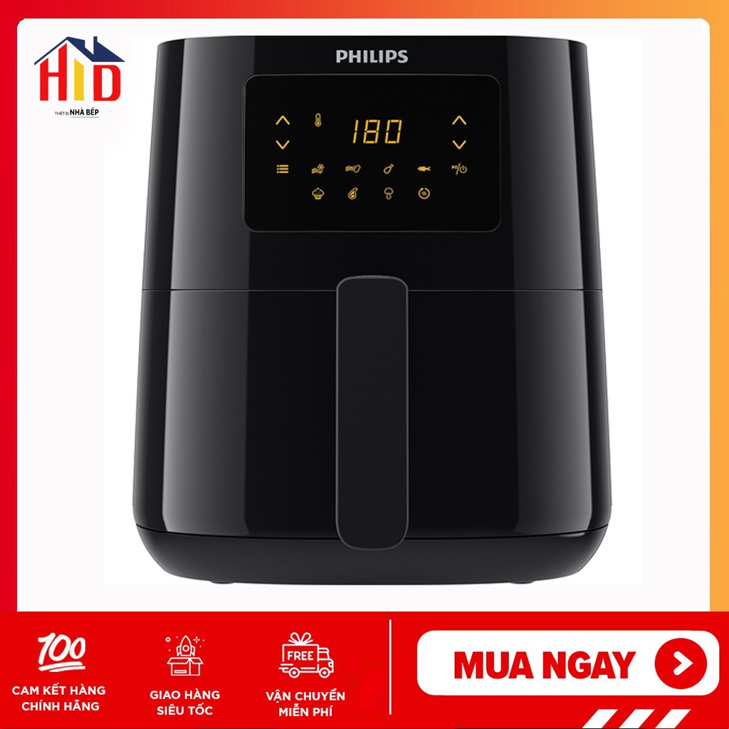 Nồi Chiên Không Dầu Philips HD9252-90 1400W 4.1 Lít– Chính Hãng Phân Phối – Bảo Hành 24 Tháng