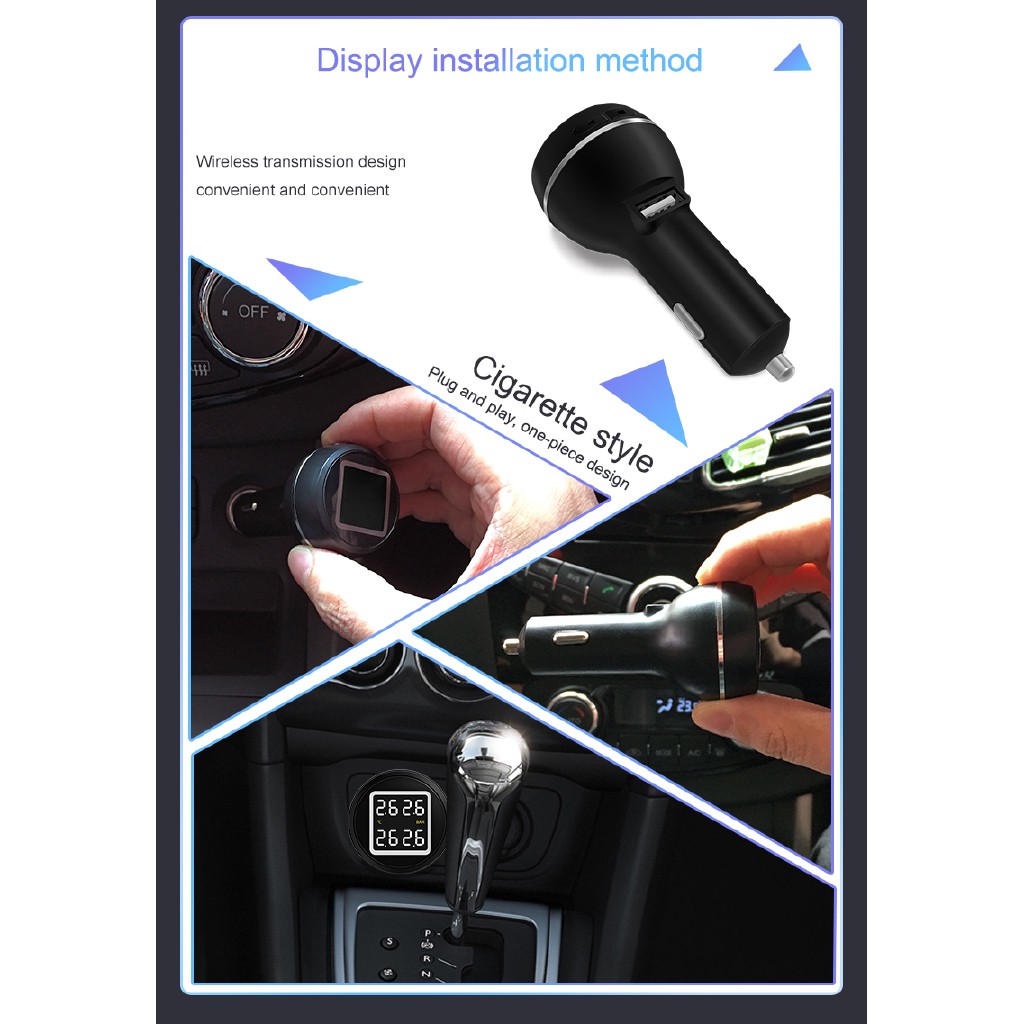 Hệ Thống Giám Sát Áp Suất Lốp Xe Hơi Careud D580 DIY TPMS Với 4 Cổng USB