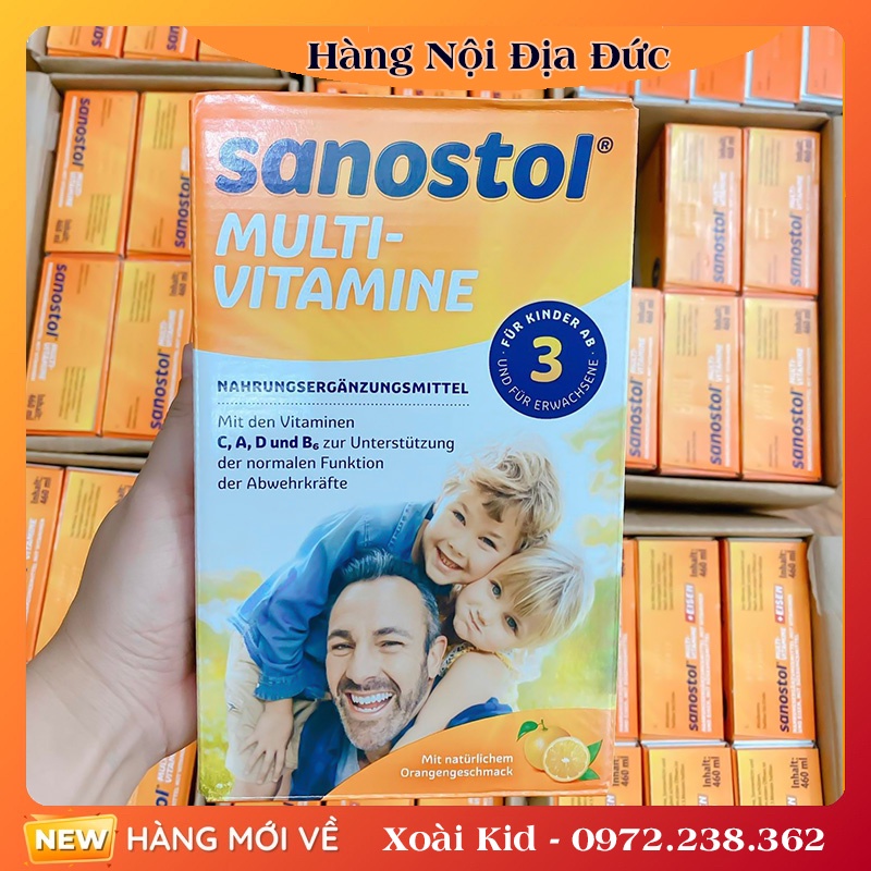Vitamin tăng sức đề kháng cho bé Sanostol số 1,3,6 và Kẹo ngậm Sanostol của Đức cho bé từ 1 tuổi - Date mới nhất Đủ Bill