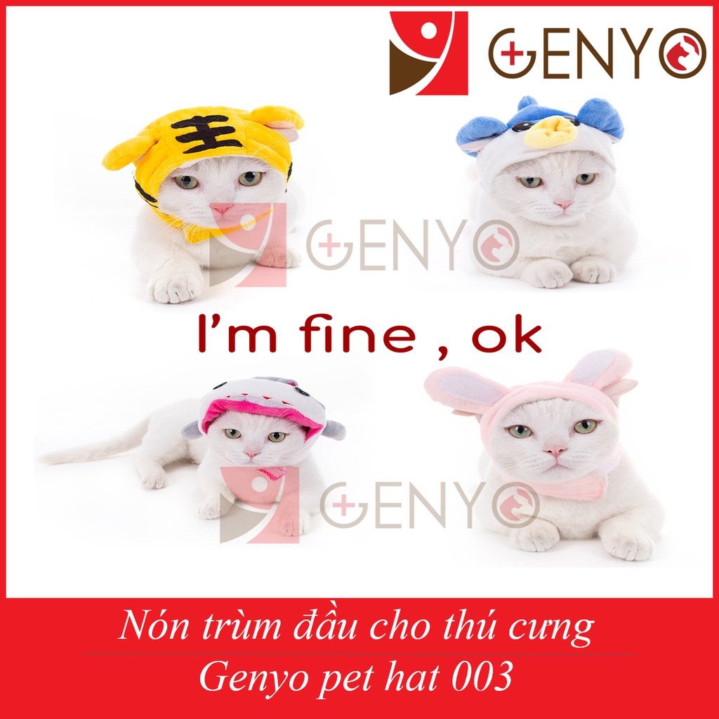 Nón trùm đầu cho thú cưng - GENYO pet hat 003 ( mẫu giao ngẫu nhiên )