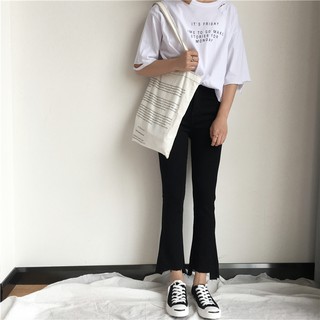 [Sẵn] Quần Jeans loe đen