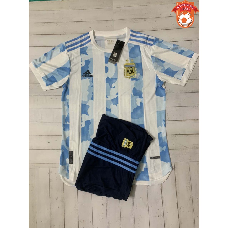 Áo Bóng Đá Đội Tuyển Argentina - Chuẩn Mẫu Thi Đấu - Vải Polyester Thái Gai Lưới