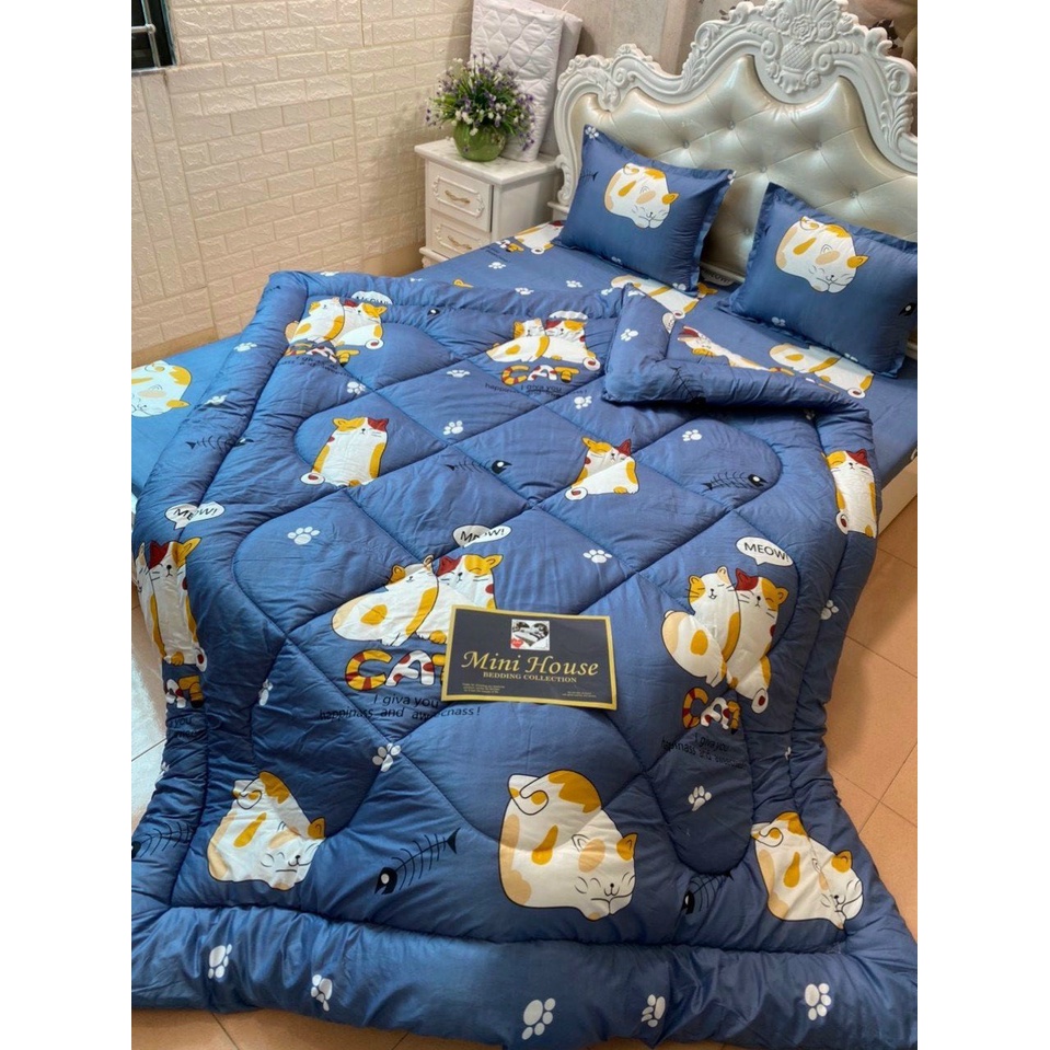 [Thanh lý hàng] Bộ Chăn Phao Ga Gối Poly Set 5 Món mẫu SƯ TỬ VÀNG- Inbox chọn mẫu | BigBuy360 - bigbuy360.vn