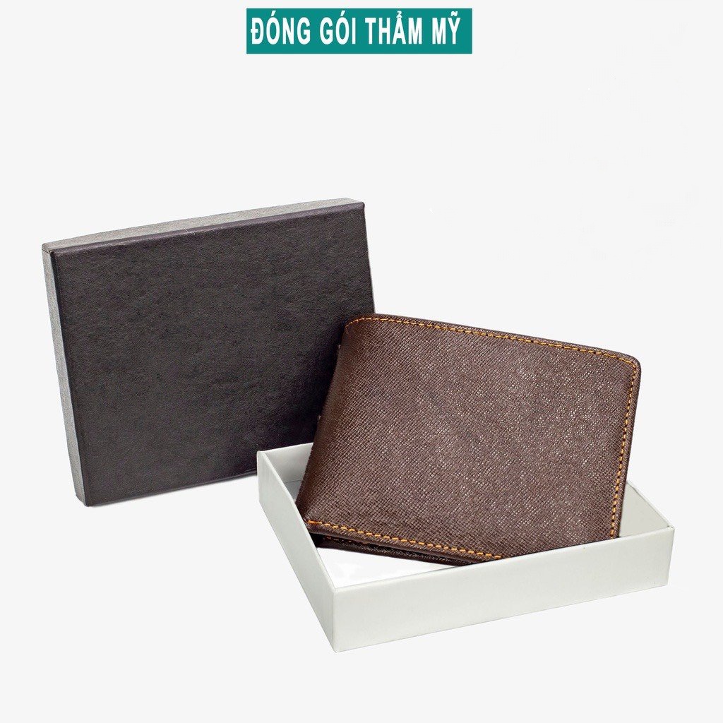 Ví nam da saffiano da thật siêu bền , kiểu dáng thời trang, ngăn để thẻ rộng rãi , full box