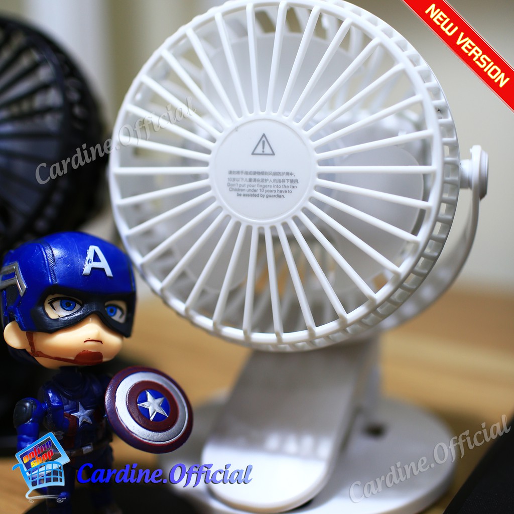 Quạt mini tích điện kẹp bàn có đế thăng bằng 360 độ siêu mát Cardine Store Pin Khủng 1200mAh | BigBuy360 - bigbuy360.vn
