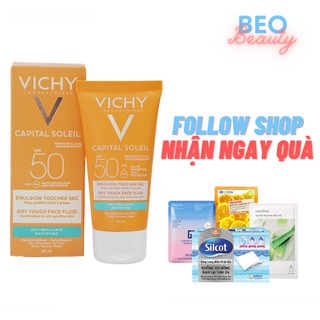Kem chống nắng vichy ideal soliel mattifying fluid dry touch fpf50 kiểm soát dầu nhờn