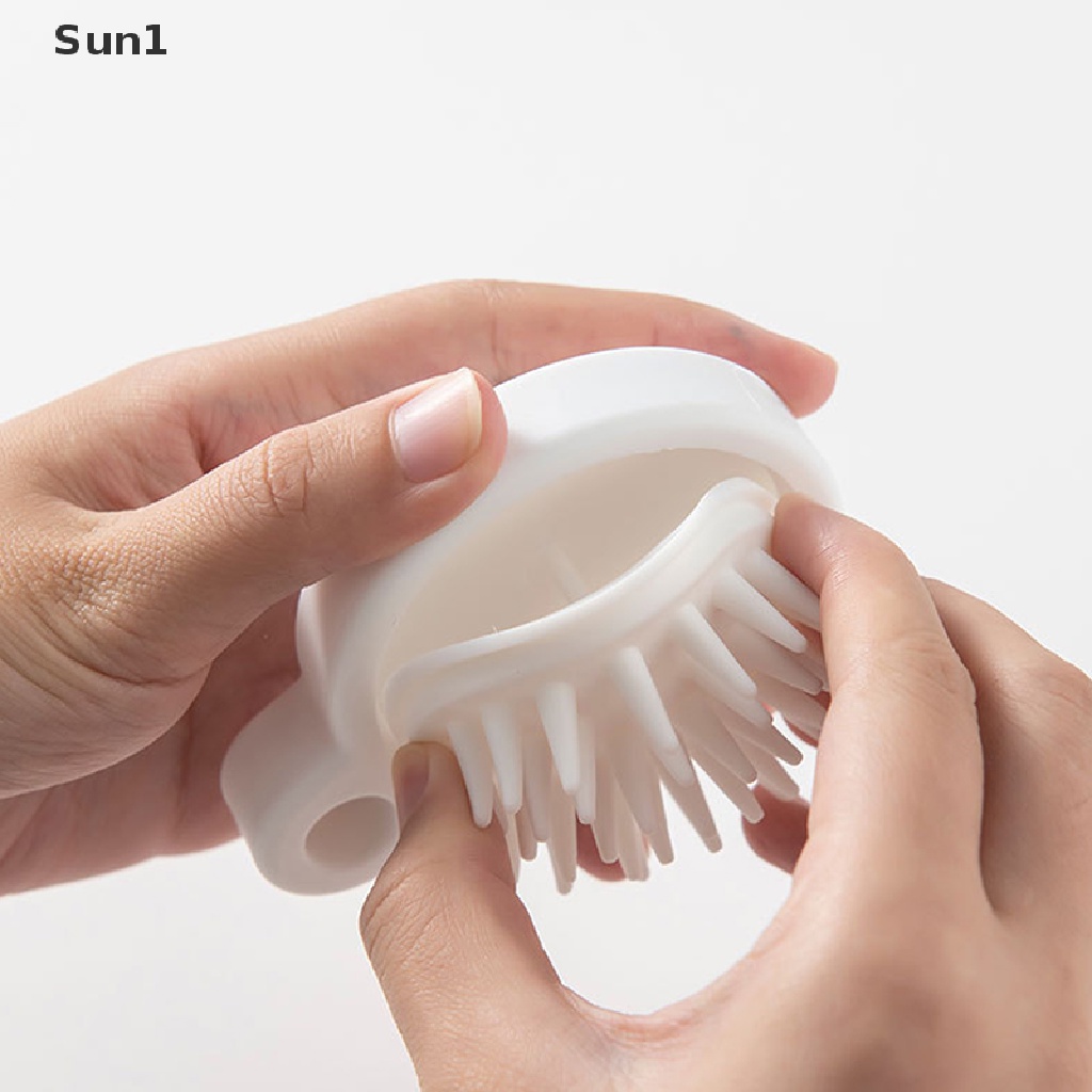 [Hàng mới về] Lược chải tóc bằng silicon mát xa giúp gội sạch đầu bằng tay