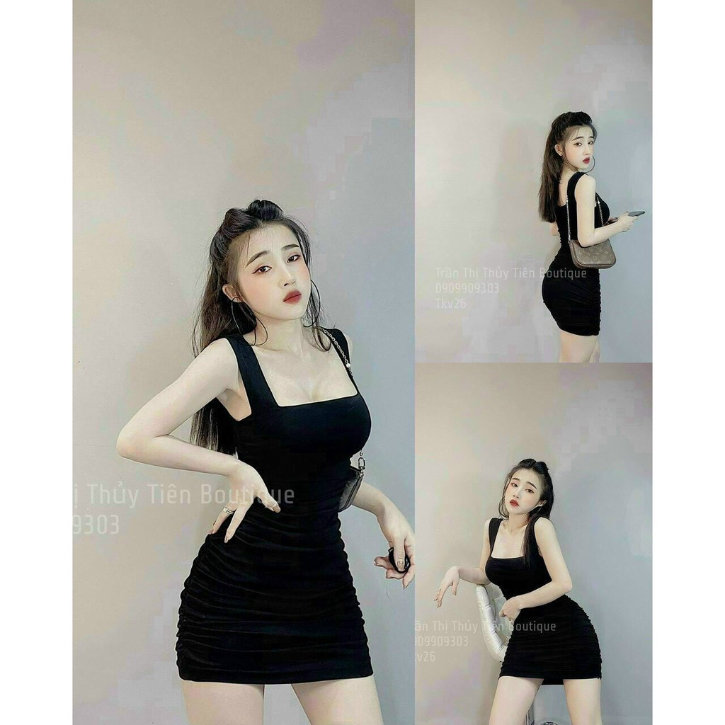 Váy Body Dáng Ôm, Đầm Dự Tiệc Chất Đẹp Thun Co Giãn Mặc Thích KH001 01 01 001