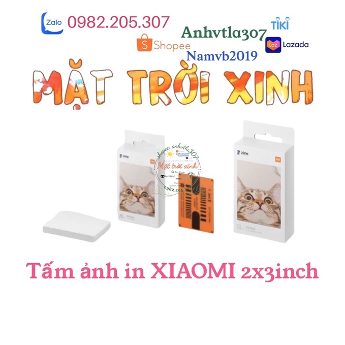 [Chính hãng XIAOMI] Giấy in ảnh ZINK kích cơ 2x3 inch cho máy in ảnh XIAOMI