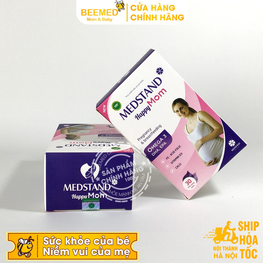 Vitamin tổng hợp cho bà bầu - Medstand Happy Mom bổ sung vitamin cho mẹ bầu