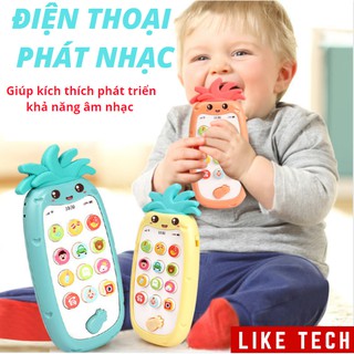 Điện thoại đồ chơi cho bé phát nhạc giúp kích thích thính giác ở trẻ chất liệu an toàn không gây độc hại