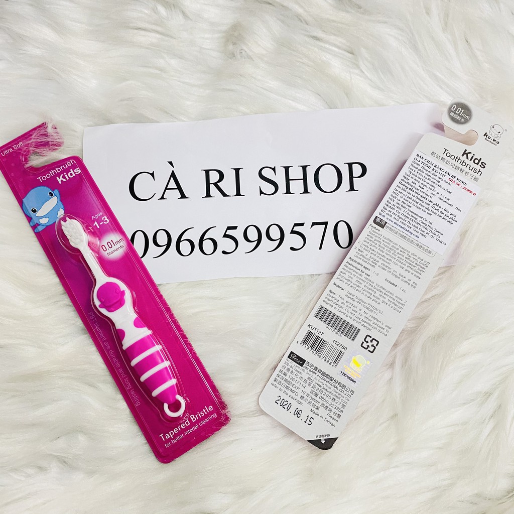 Bàn chải đánh răng kuku cho bé từ 1-3 tuổi đủ màu