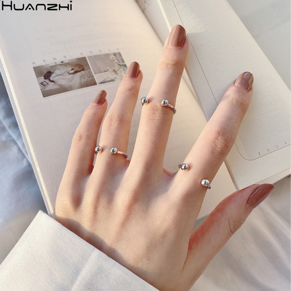 ALLGOODS Korea Opening Rings Minimalist Finger Rings Metal Rings Pearl New Jewelry Small Ball Copper Girls Fashion Jewelry