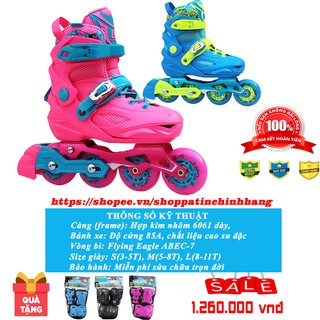 Combo giày Patin Calary C2, tặng bảo hộ cao cấp
