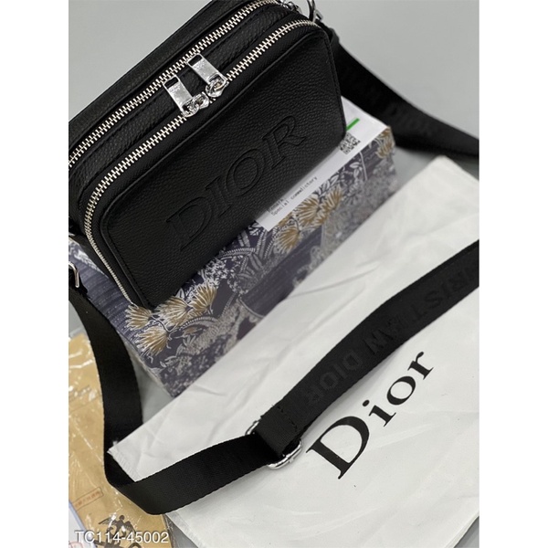 Túi đeo chéo dior logo dập sâu vào da hàng spf ful box TC114