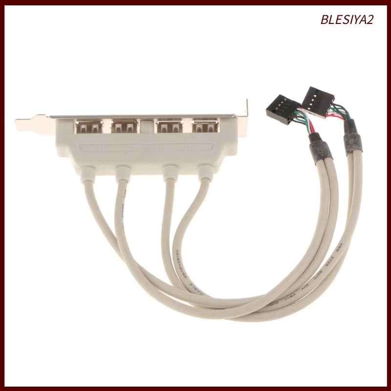 35cm USB 2.0 4-Port Back Panel Slot Bracket 10Pin Motherboard Header Cable
