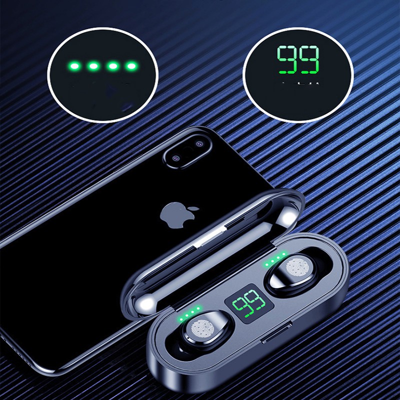 Tai nghe true wireless AMOI F9 | bản QUỐC TẾ | nút cảm ứng | Bluetooth 5.0 | Pin 280 giờ | sạc dự phòng 2020