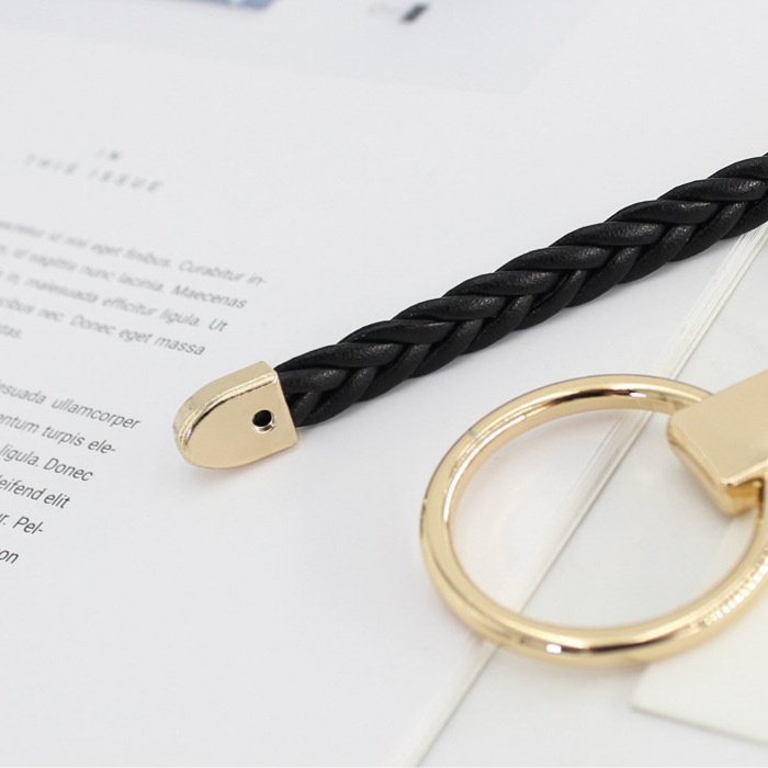 Thắt lưng da PU dây bện khóa tròn, dây lưng da phong cách thời trang retro