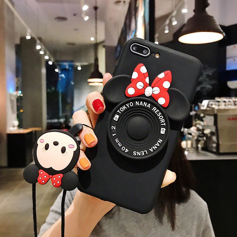 Ốp điện thoại có gương thích hợp cho iphone 13 11 12 12promax cute cartoon 6 6s 7 8 plus x xs 11 pro max promax