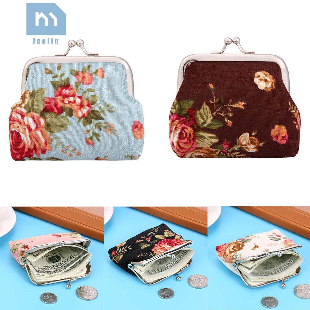 Ví bằng vải bố in hoa phong cách cổ điển đáng yêu