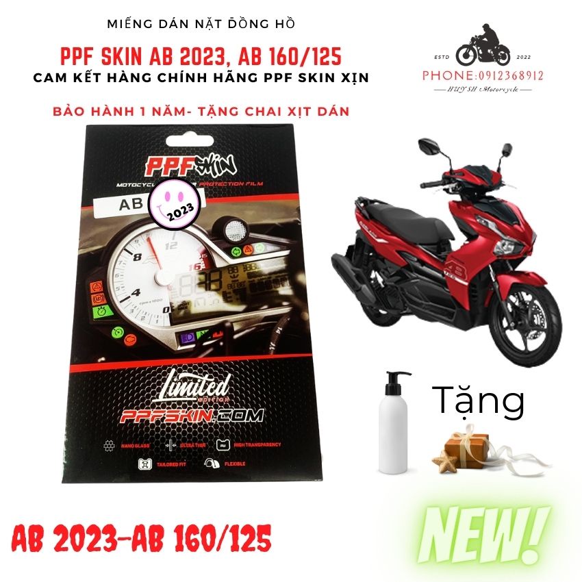 AB 2023 160/125 Miếng Dán PPF Bảo Vệ Mặt Đồng Hồ Xe, Bảo Vệ Mặt Đồng Hồ Xe Airblade 2023