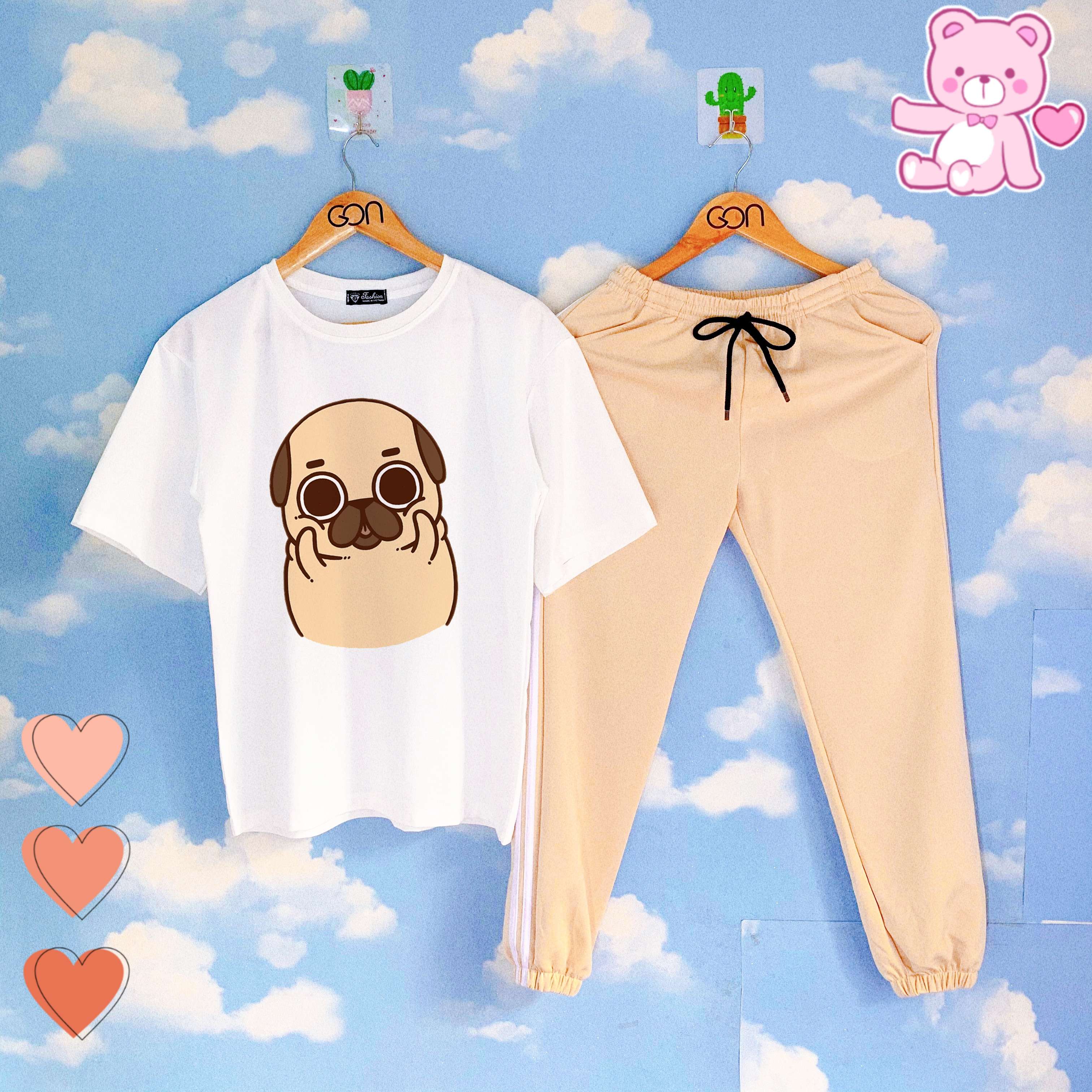 [COMBO TIẾT KIỆM] Set Đồ Bộ Áo Thun Tay Lửng Quần Kẻ 3 Sọc, Quần Ulzzang 2 Sọc | BigBuy360 - bigbuy360.vn